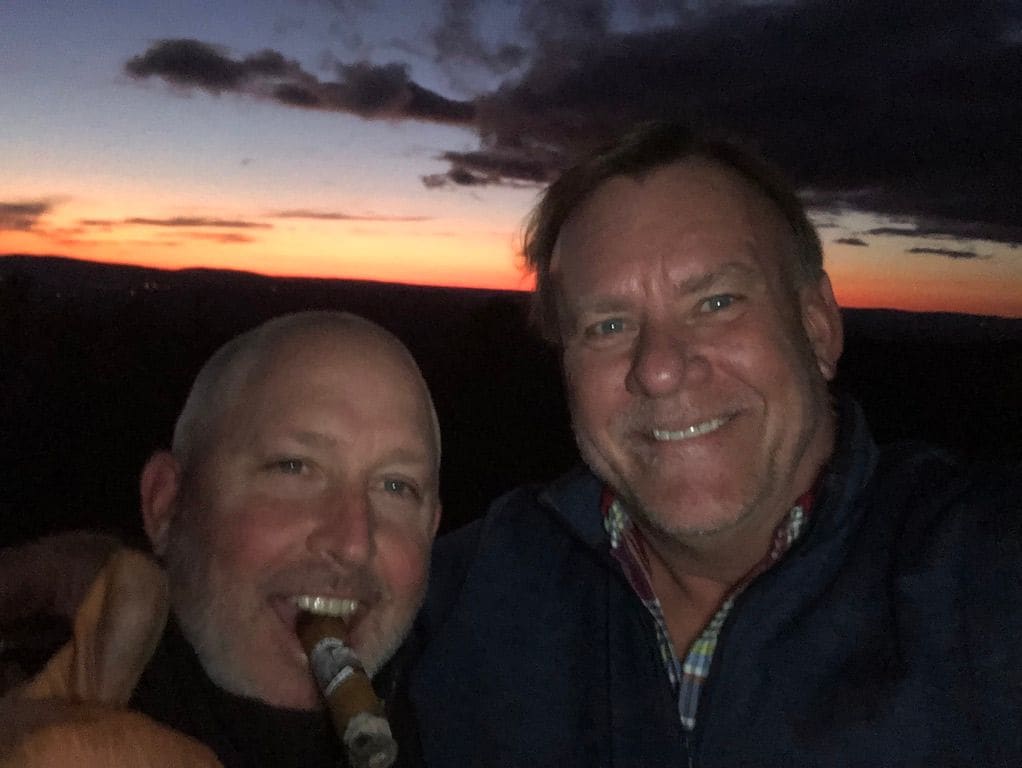 Doesn't get much better than good friends, sunsets and cigars on the Panorama Ranch hilltop