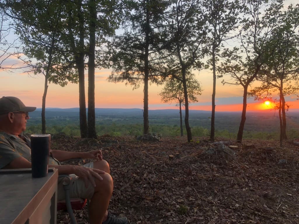 Sunset settling over the valley from the Panorama Ranch hilltop