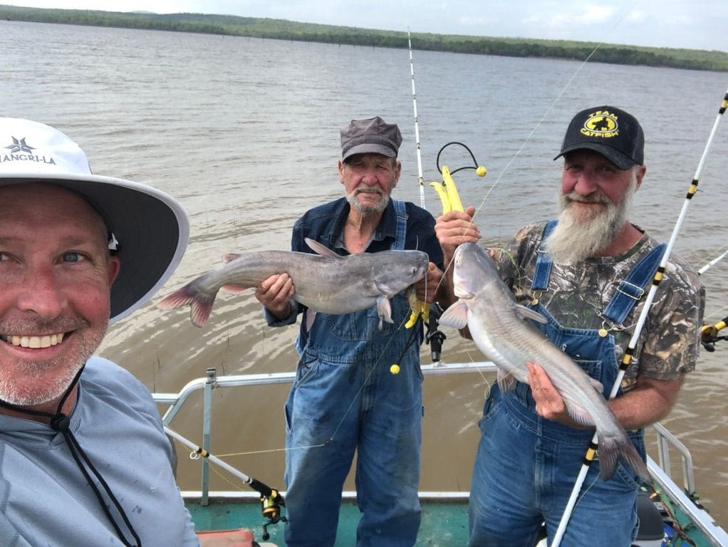 Catching cats on Wister Lake in the spring